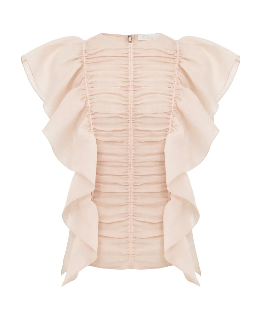 Ruffled Ruched Top