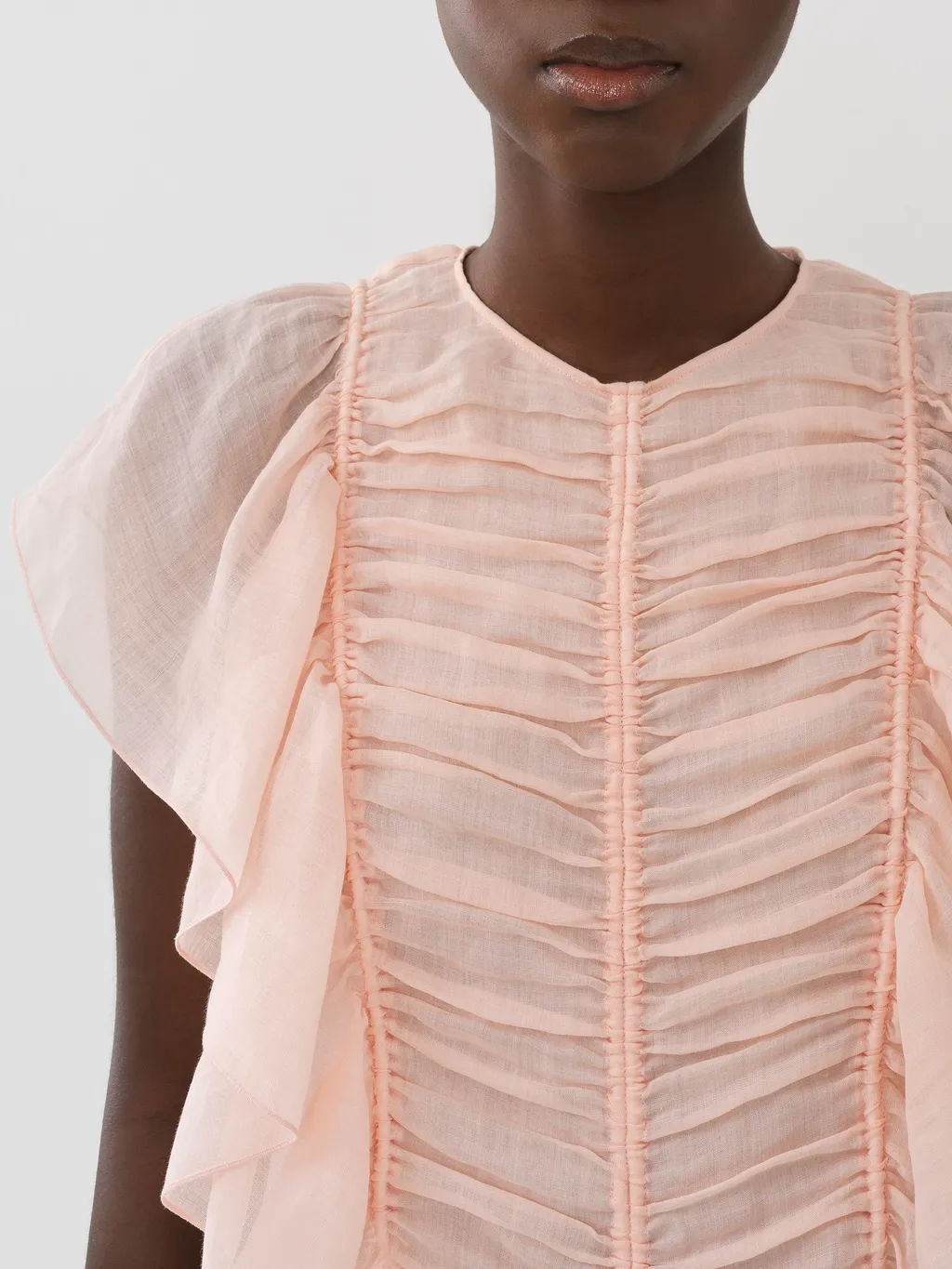 Ruffled Ruched Top