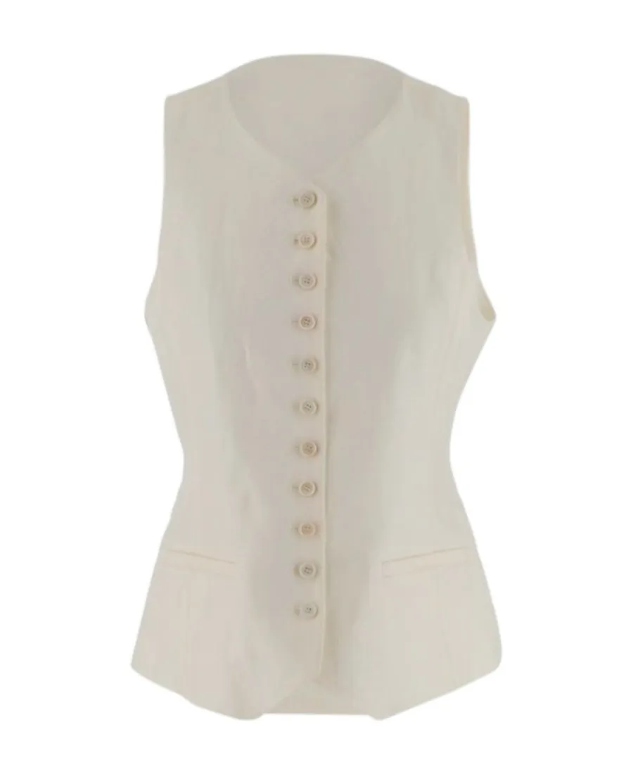 Sleeveless Button-Up Waistcoat