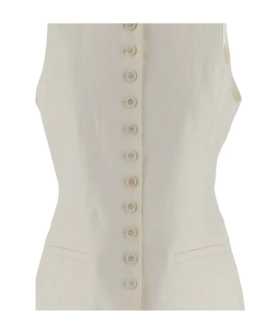 Sleeveless Button-Up Waistcoat