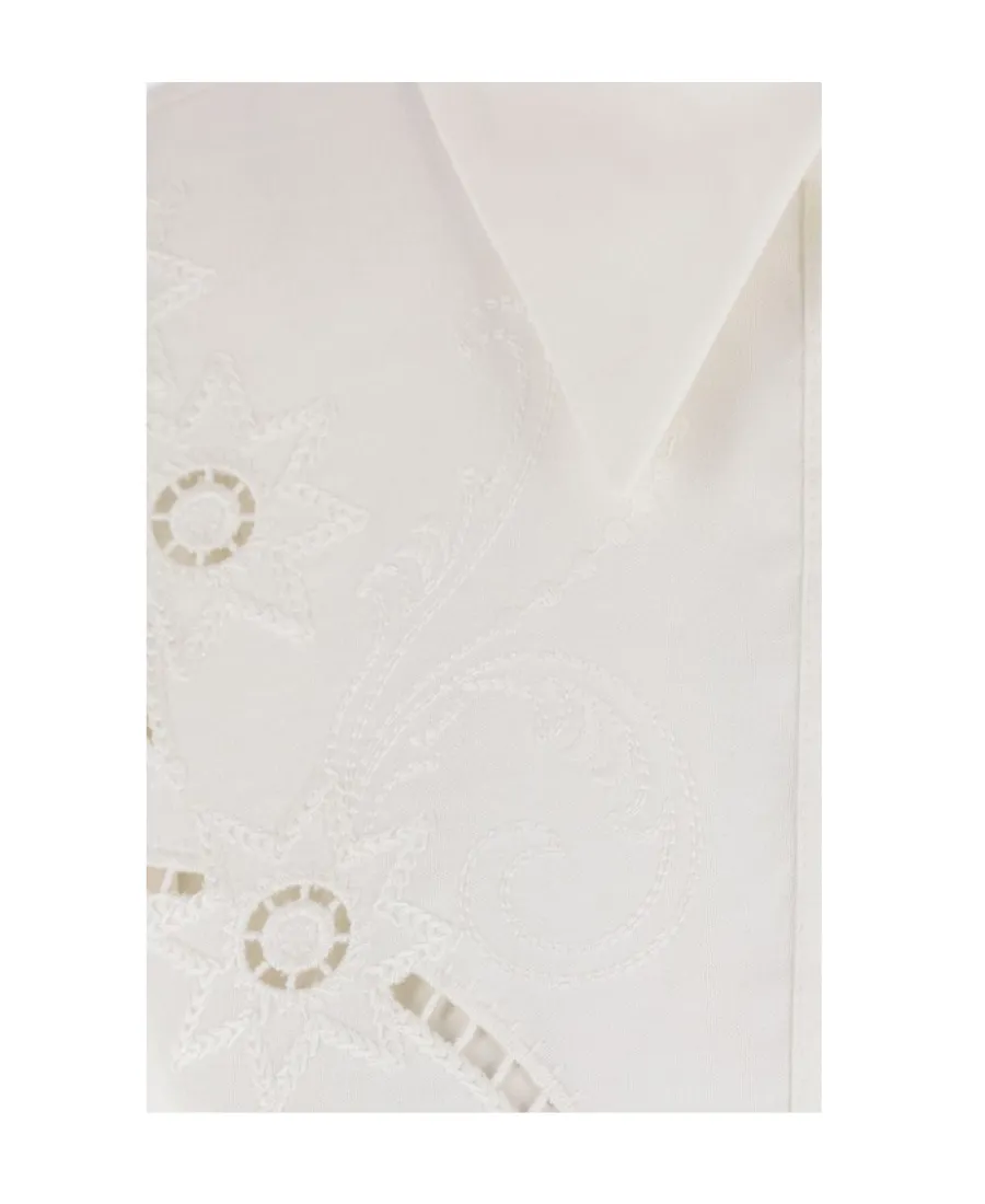 Lace Detailed Long-Sleeved Shirt