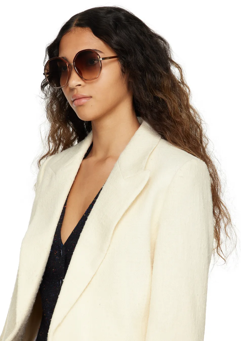 Hexagon Frame Sunglasses