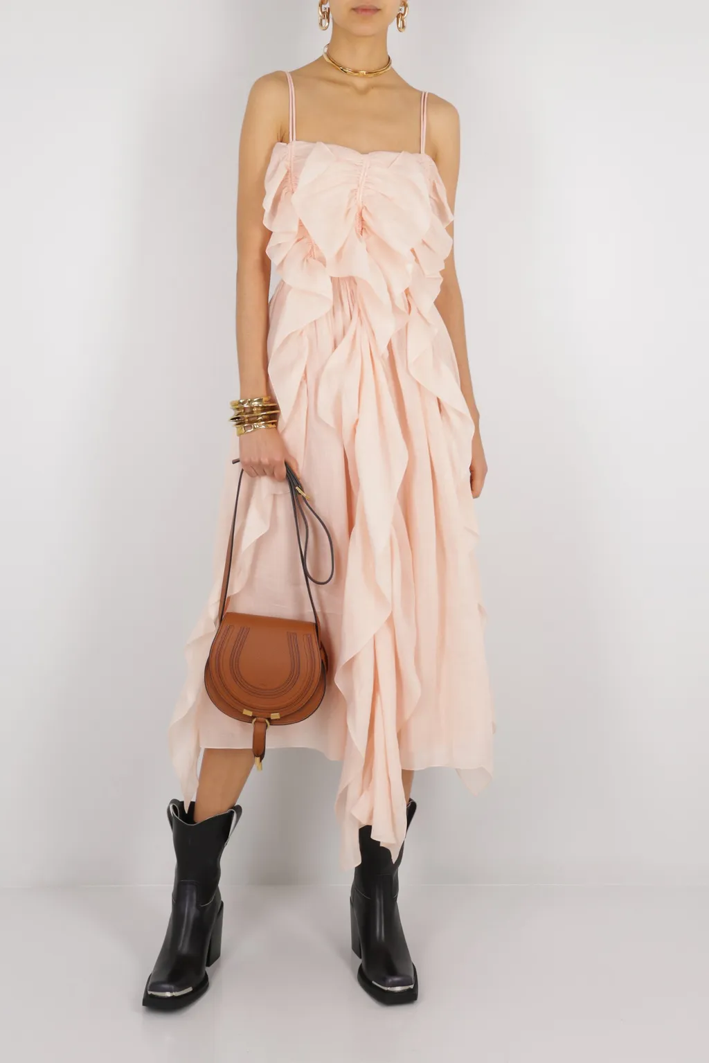 Ruffled Midi Dress