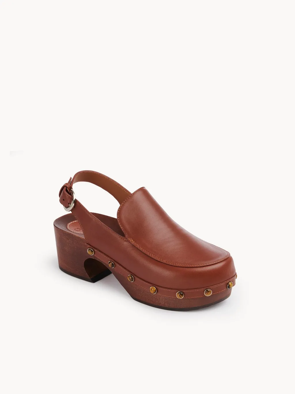 Stud-Detail Leather Mules
