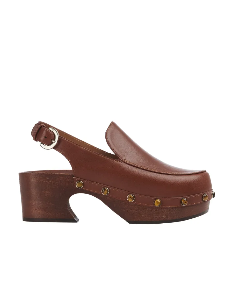 Stud-Detail Leather Mules