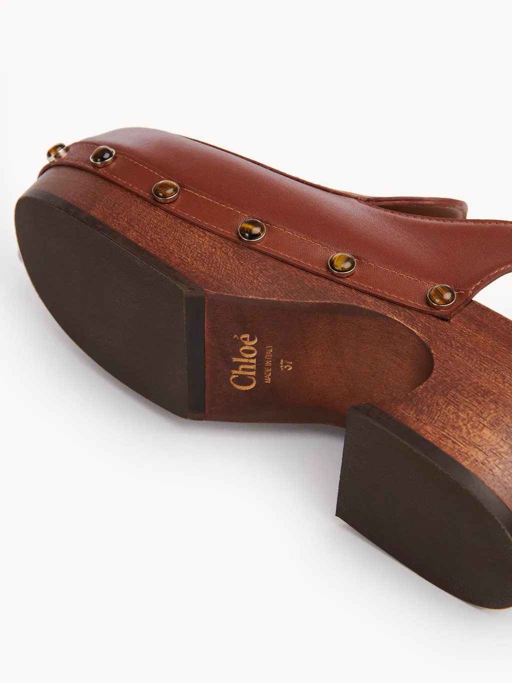 Stud-Detail Leather Mules