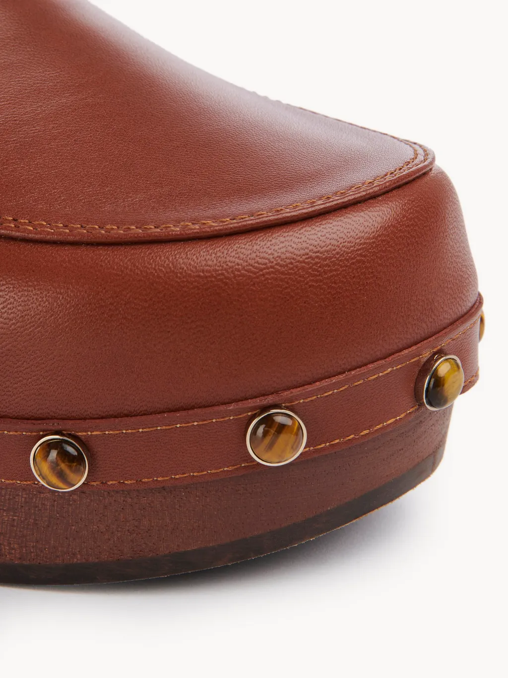 Stud-Detail Leather Mules