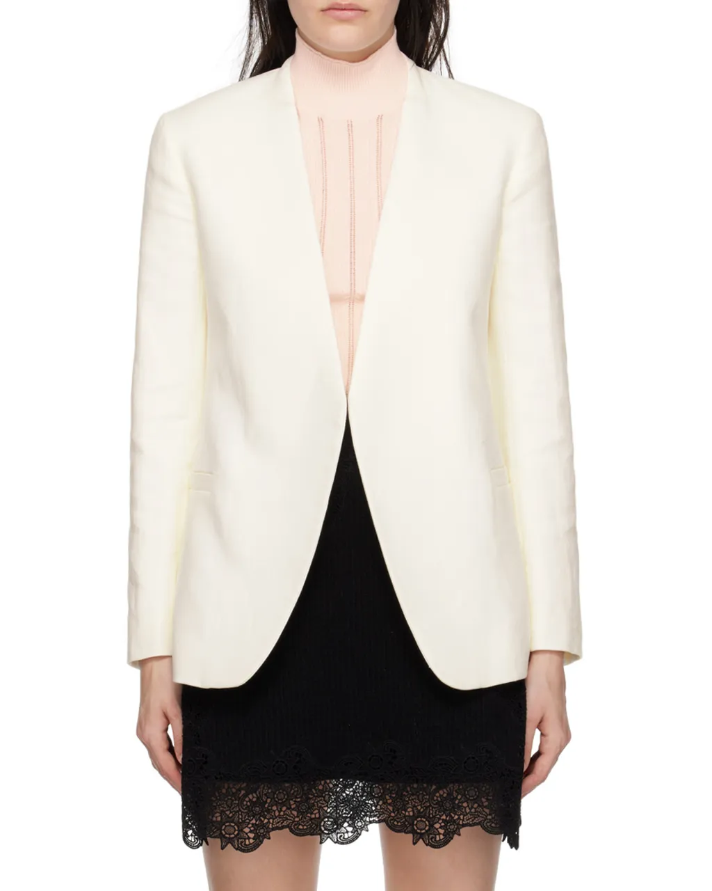 V-Neck Linen Blazer