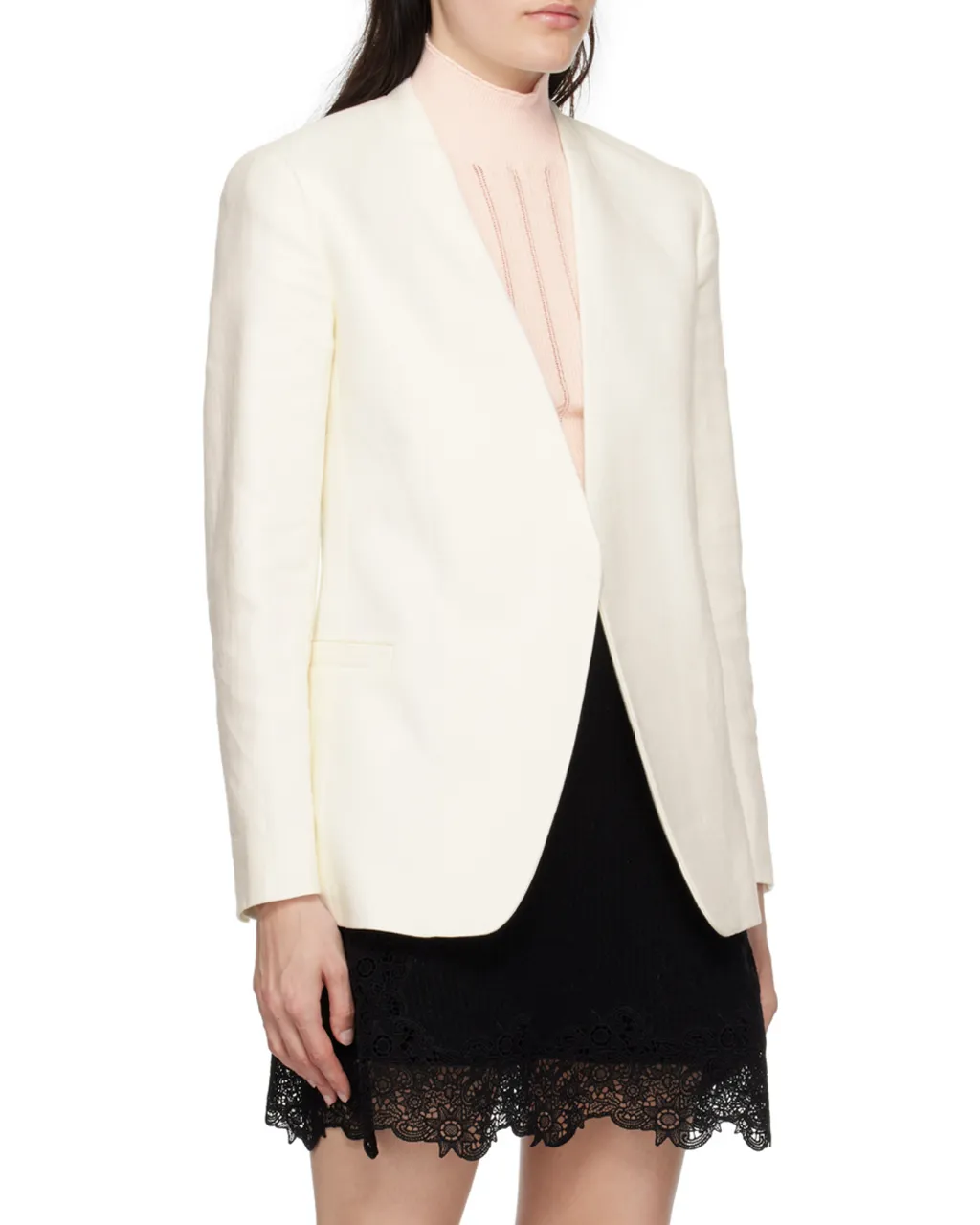 V-Neck Linen Blazer