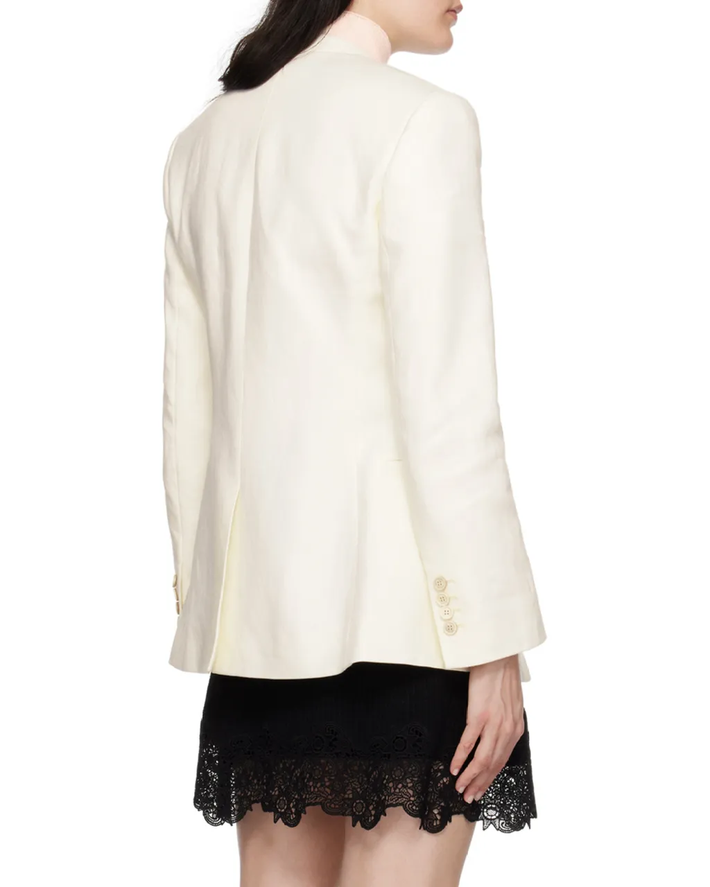 V-Neck Linen Blazer