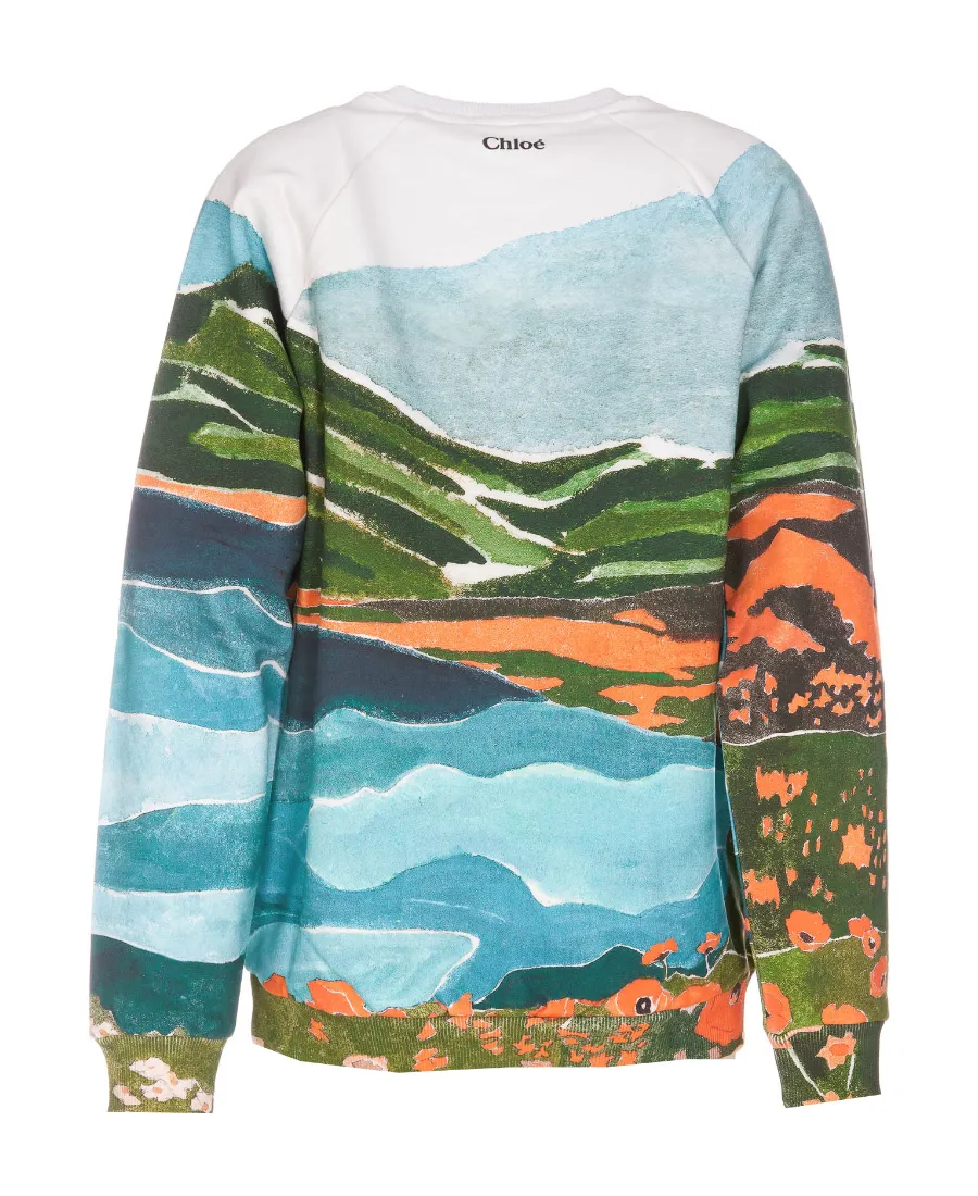 Printed Round-Neck Sweater
