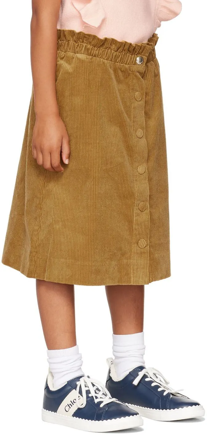 High-Waisted Corduroy Skirt