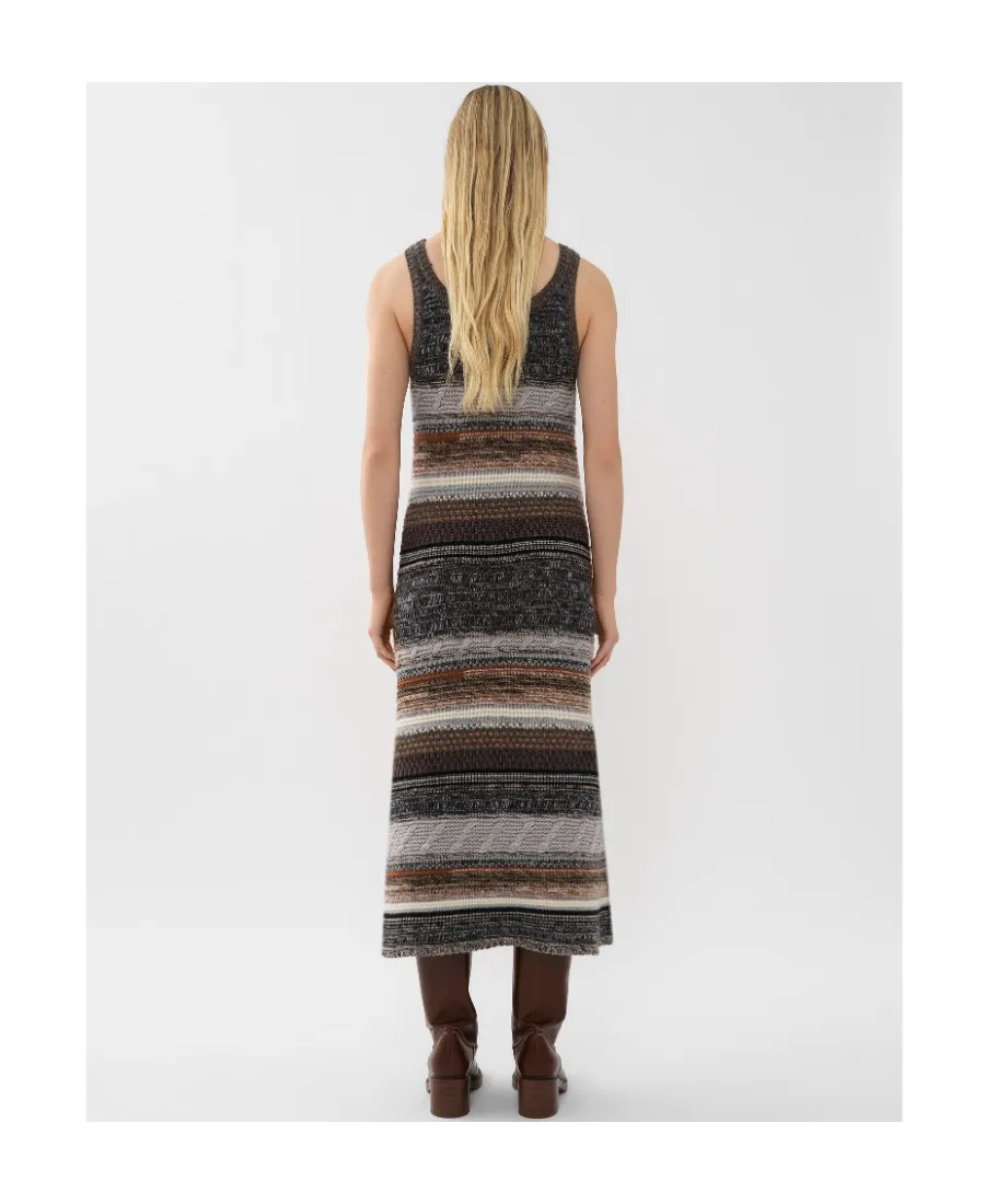Striped Knitted Maxi Dress