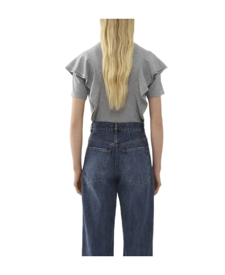 Ruffled Cotton T-Shirt