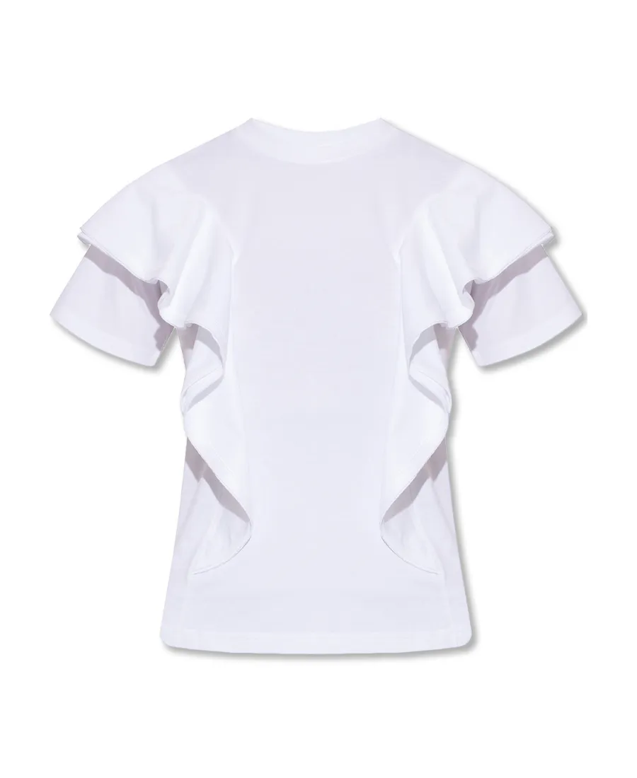 Ruffled Cotton T-Shirt
