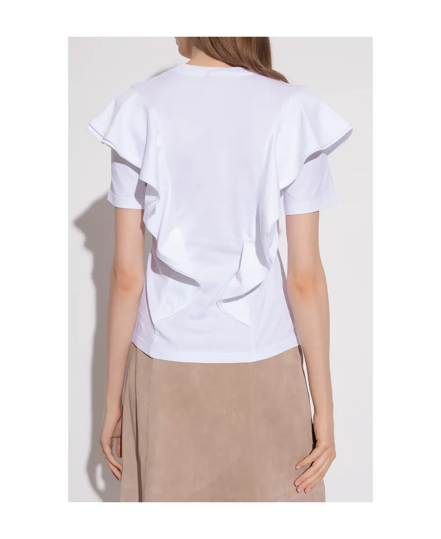 Ruffled Cotton T-Shirt