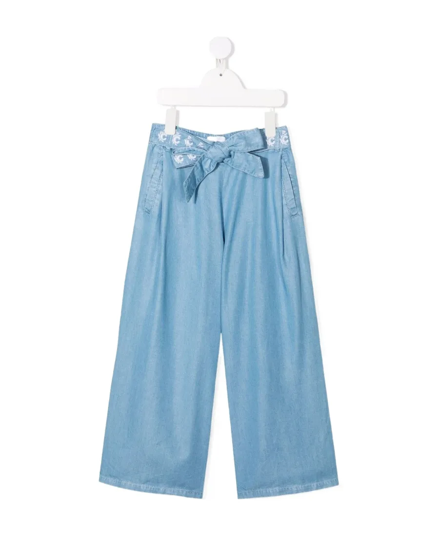 Wide-Leg Tencel™ Chambray Trousers