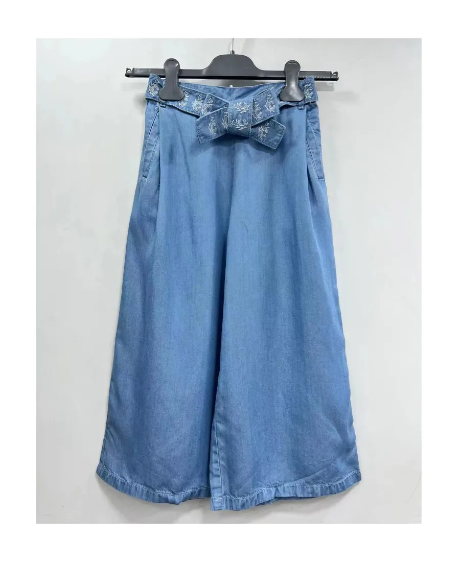 Wide-Leg Tencel™ Chambray Trousers