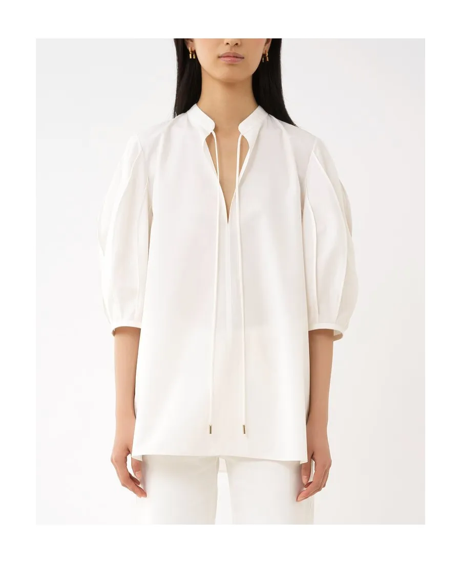Tie-Detailed Tunic Shirt
