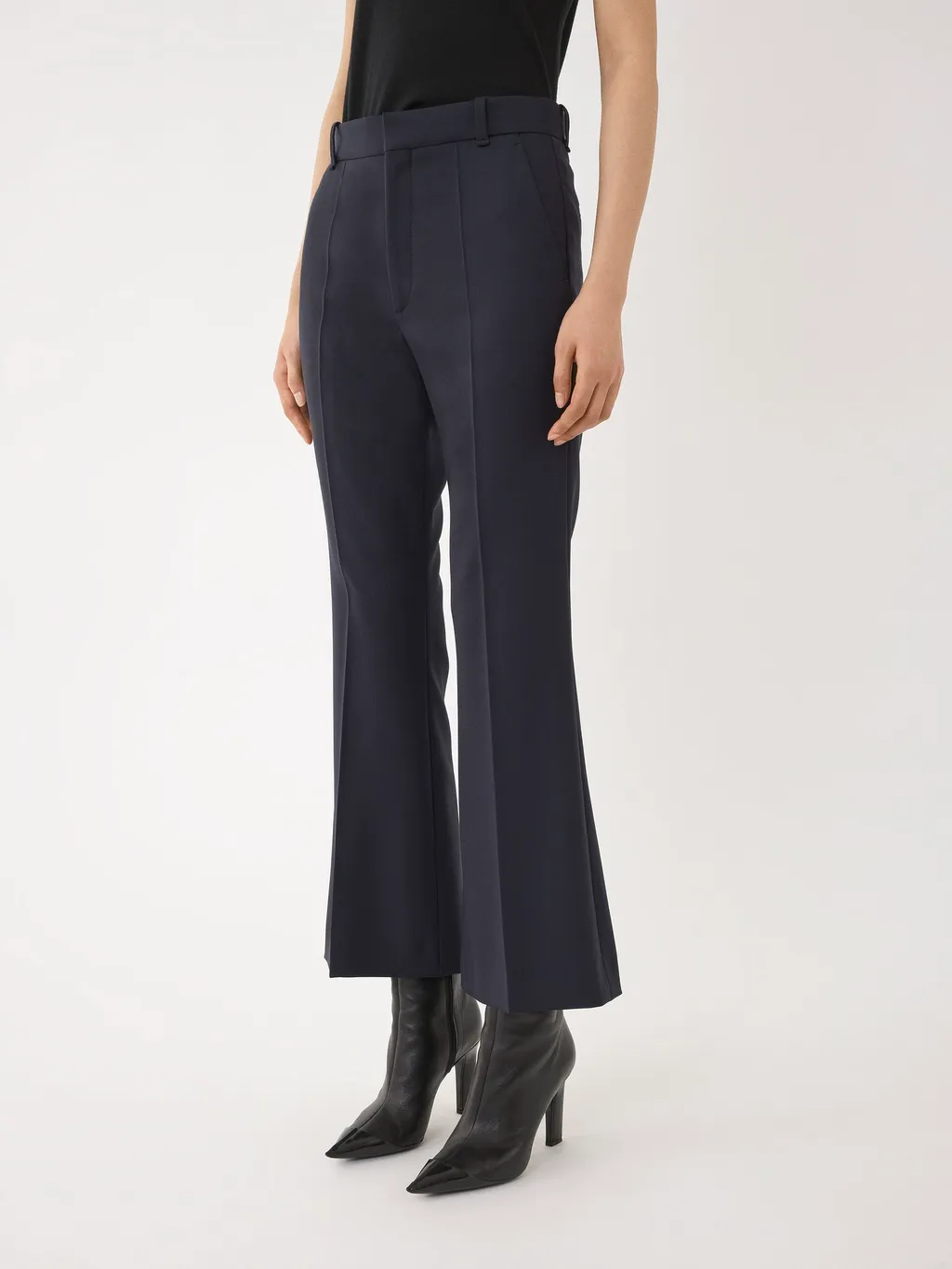 Cropped Bootcut Trousers