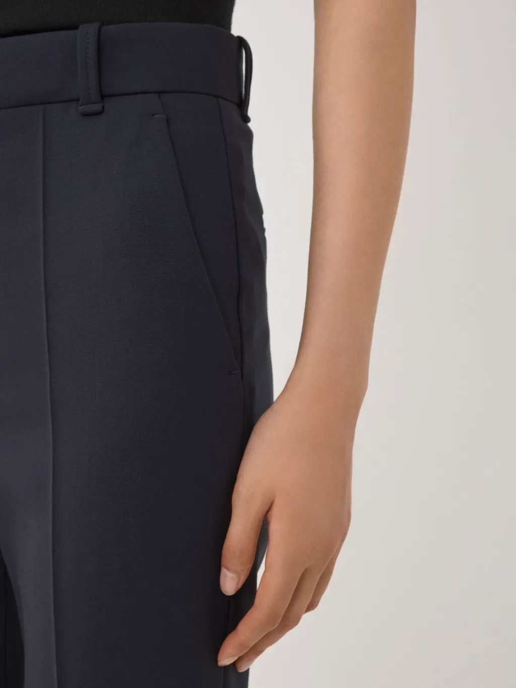 Cropped Bootcut Trousers