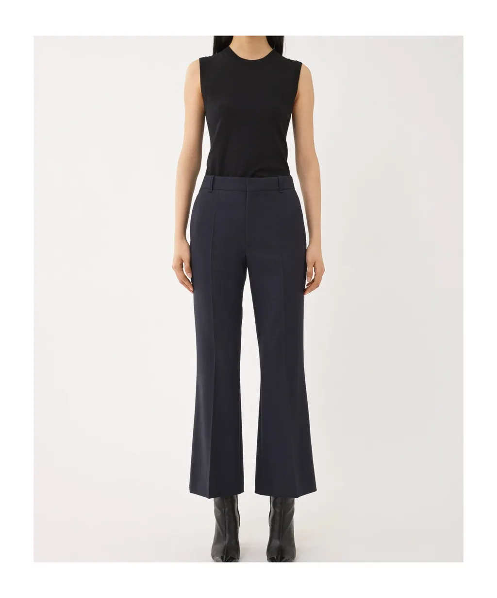 Cropped Bootcut Trousers