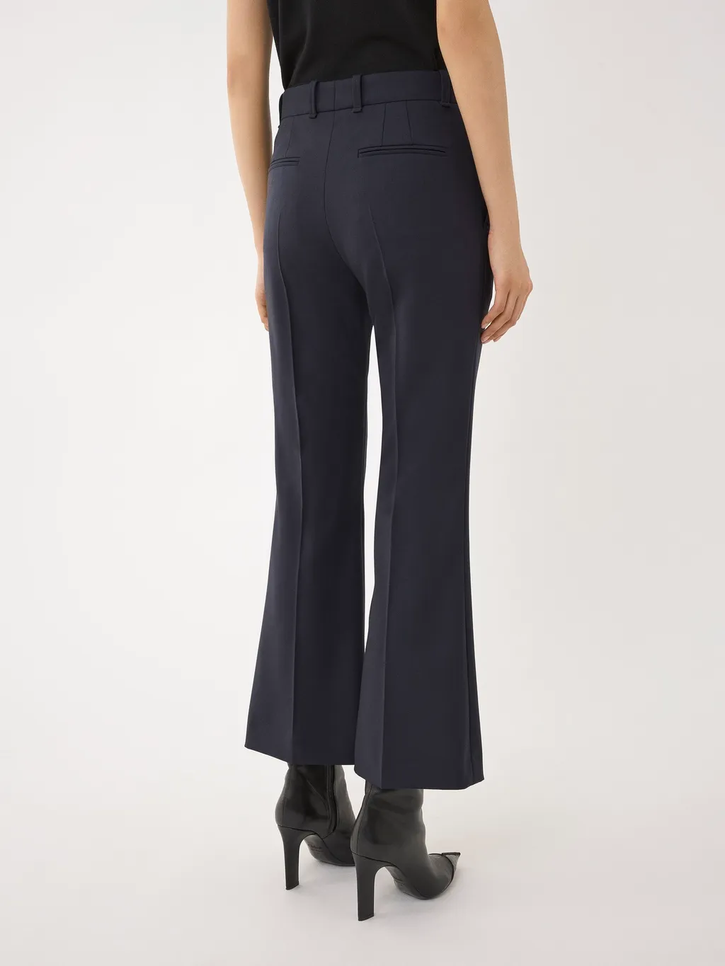 Cropped Bootcut Trousers