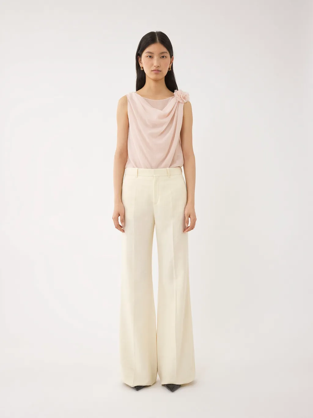 Wide-Leg Tailored Trousers