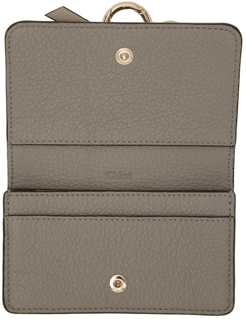 Logo-Charm Foldover Top Wallet