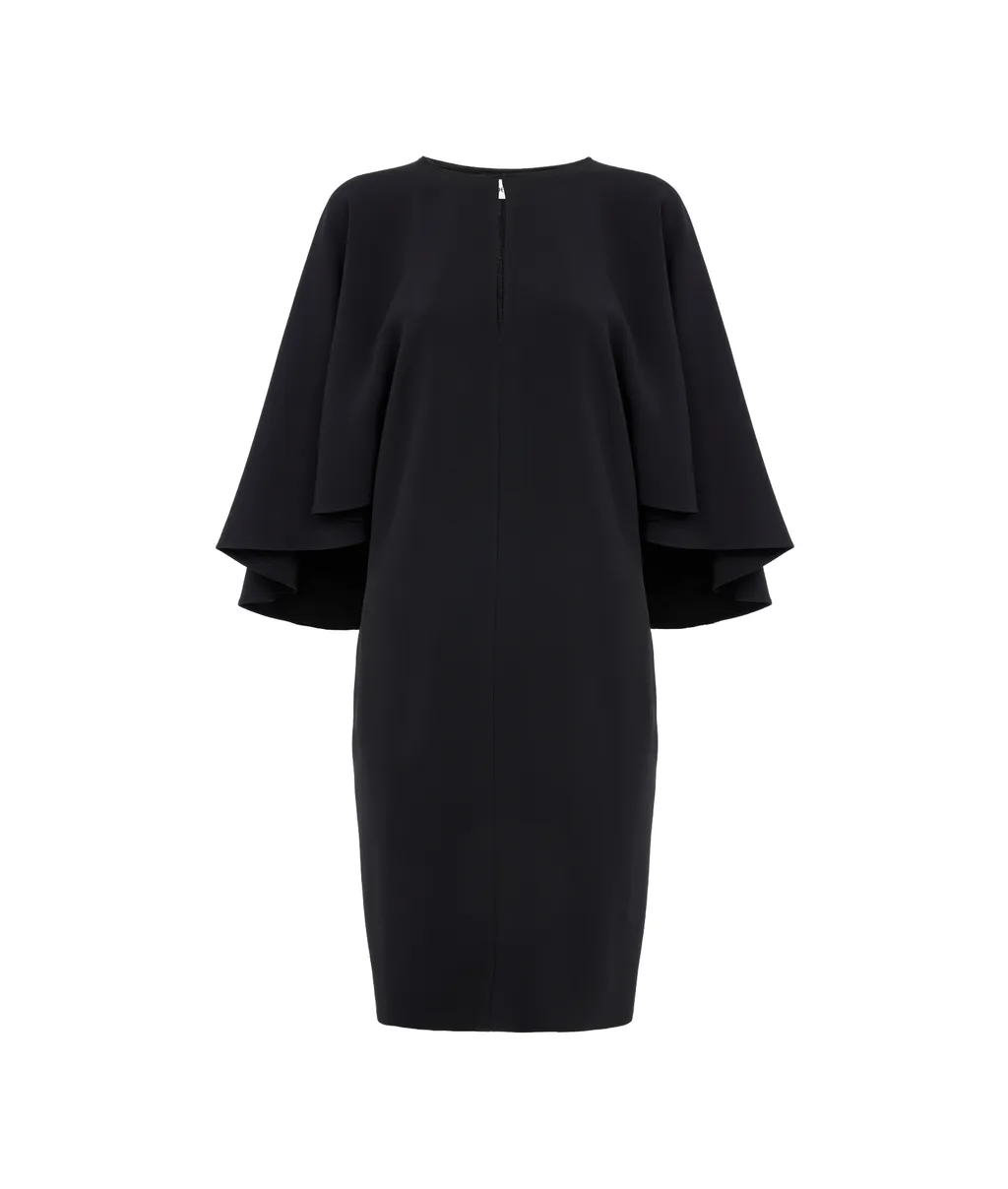 Cape Sleeves Mini Dress