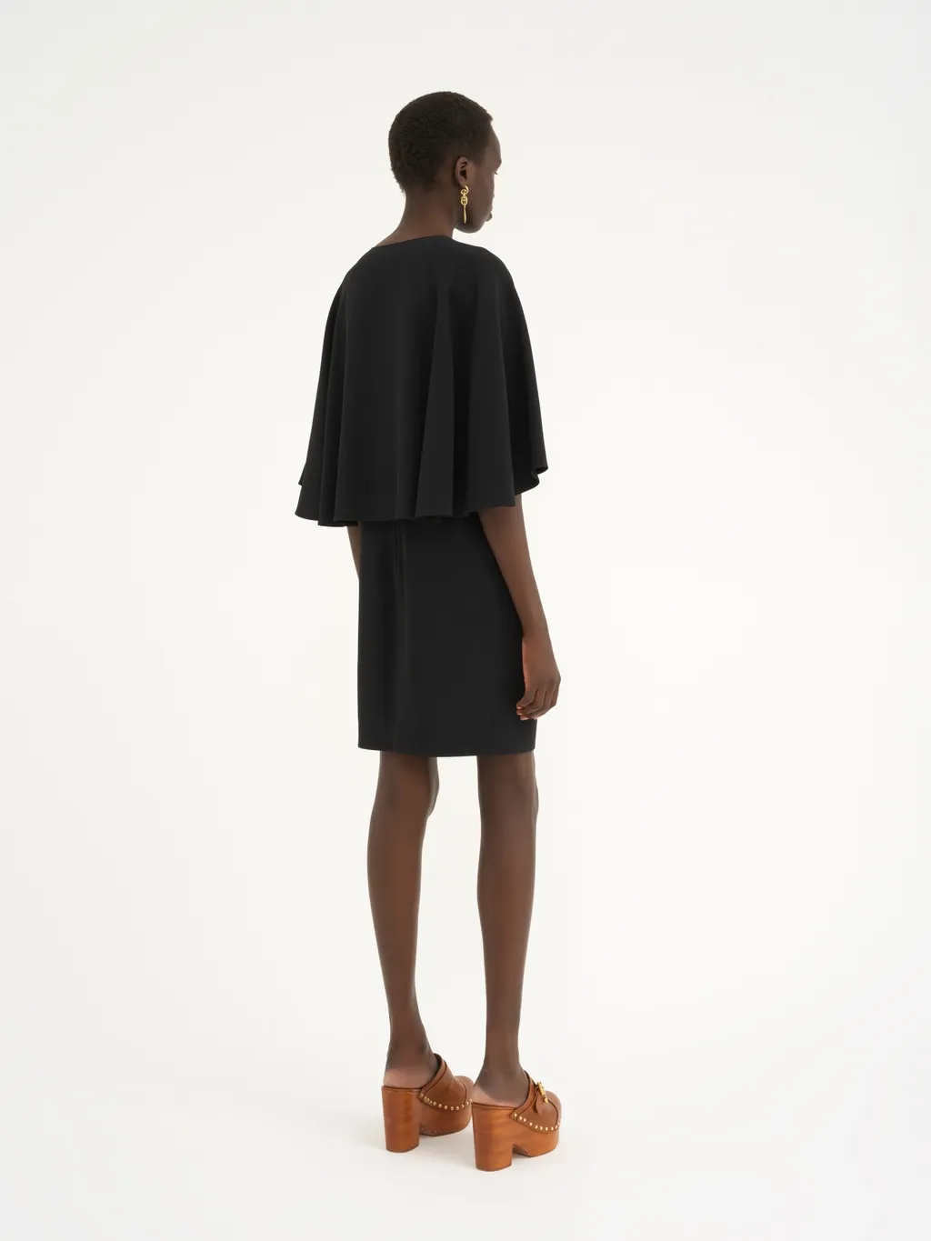 Cape Sleeves Mini Dress