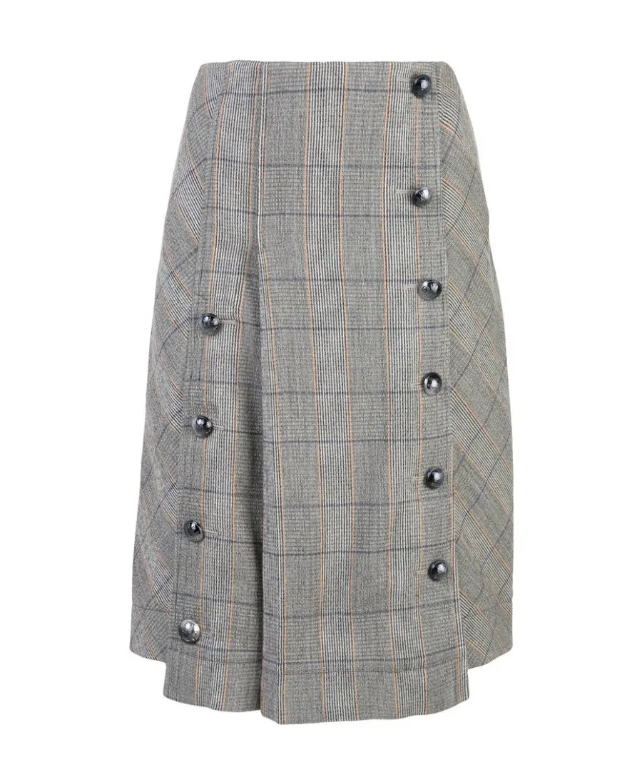Checked Pleated Skirt