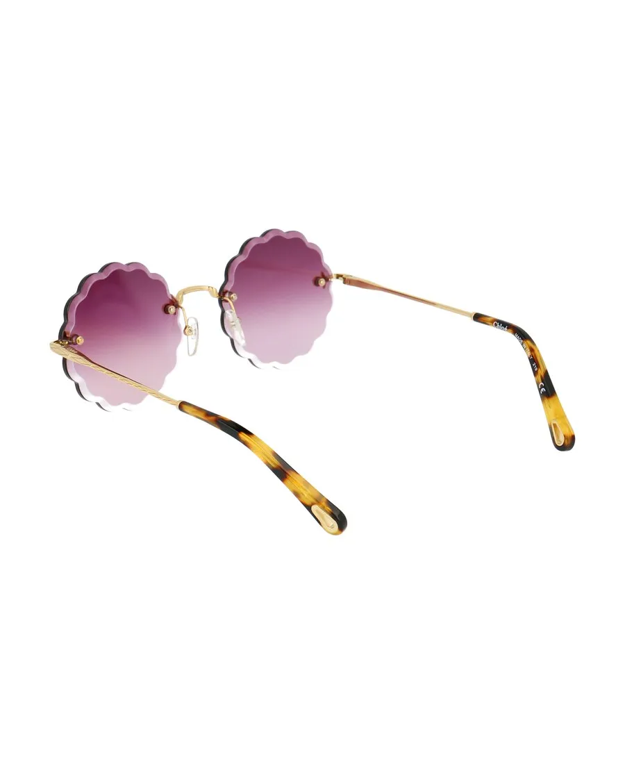 Round Scalloped Frame Sunglasses