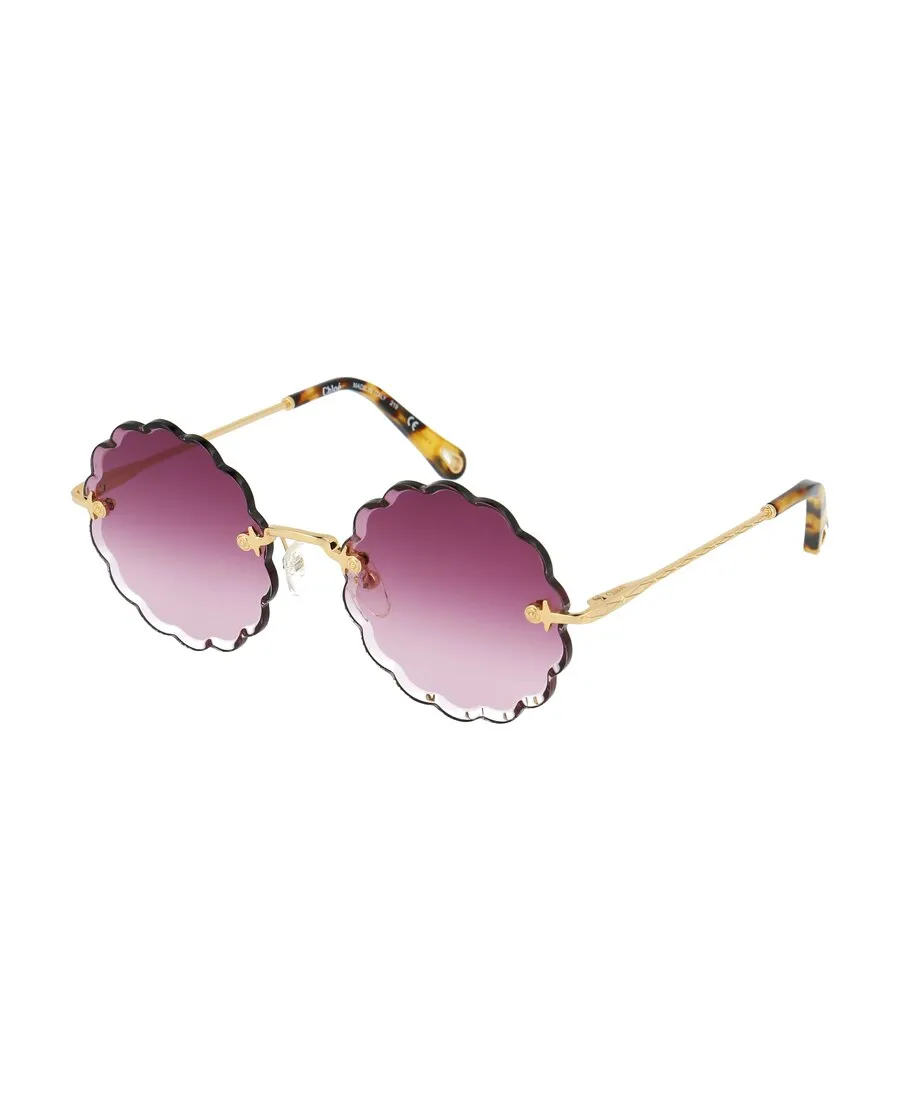 Round Scalloped Frame Sunglasses