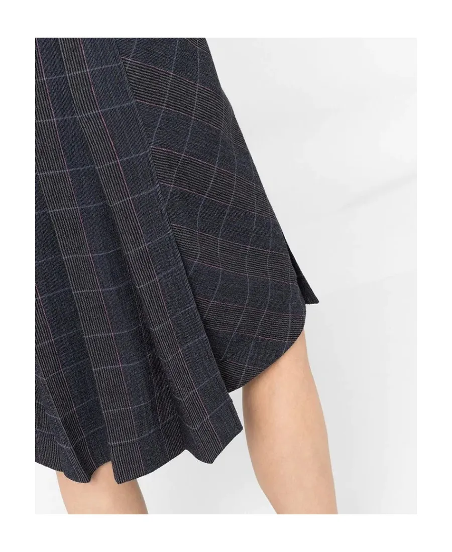 Checked Pleated Skirt
