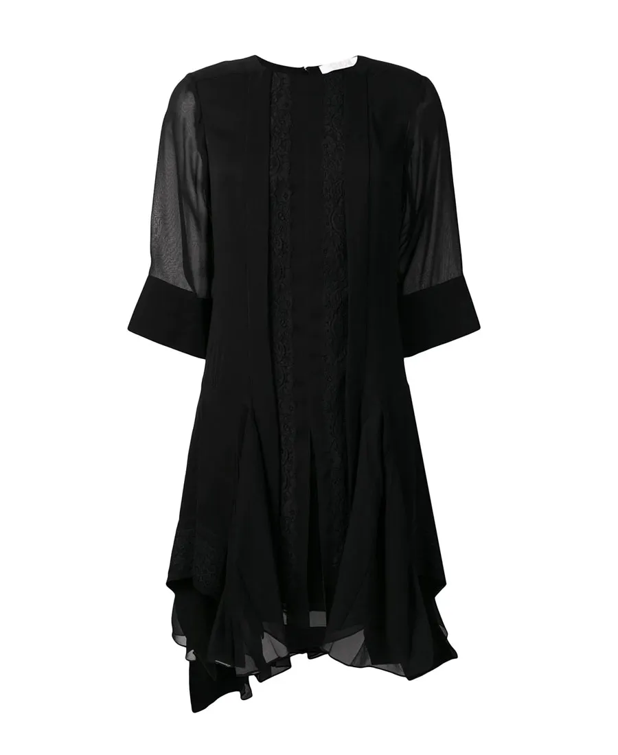 Asymmetrical Pleated Dress