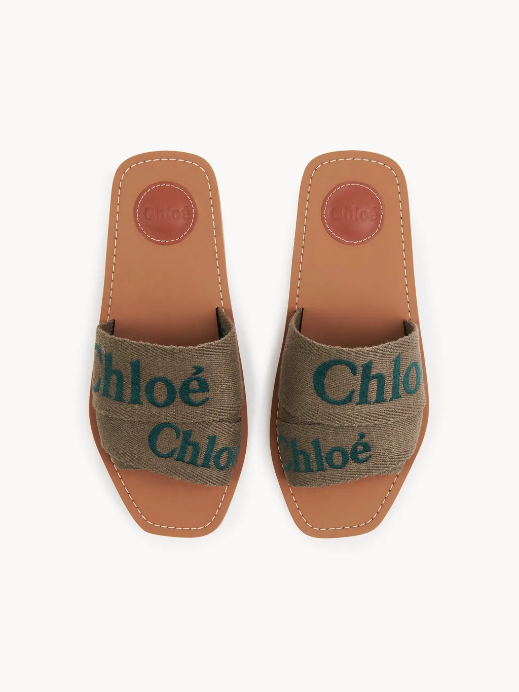 Woody Logo Embroidered Sandals