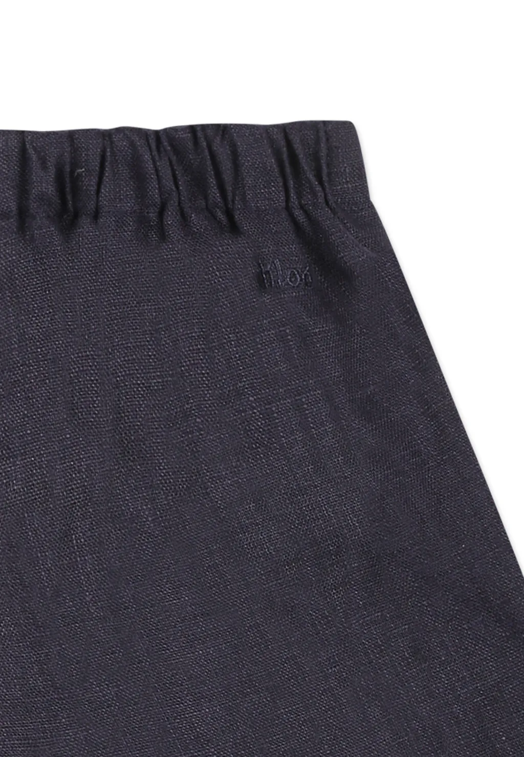 Scallop-Edge Linen Shorts