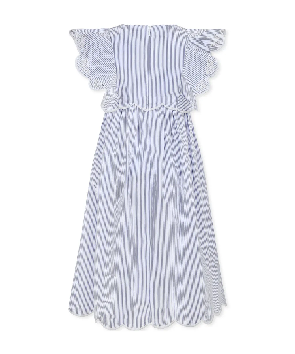 Flutter Sleeved Striped Dress