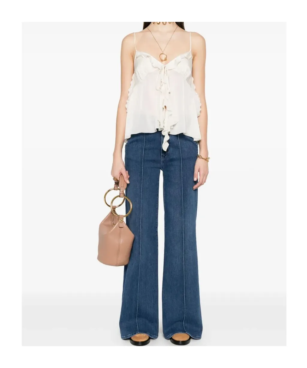 Ruffled Spaghetti Strap Top