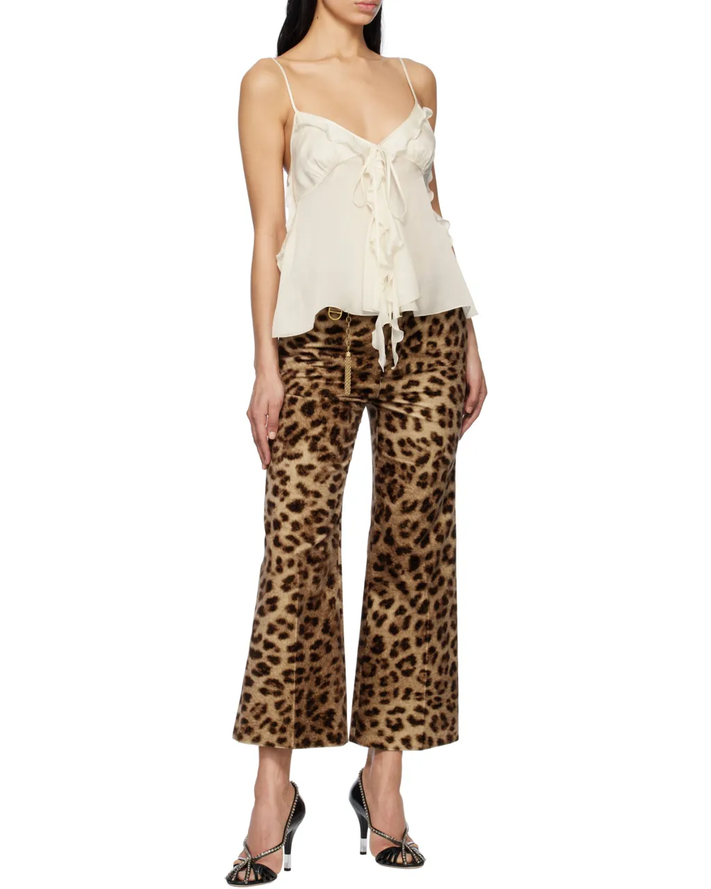Ruffled Spaghetti Strap Top