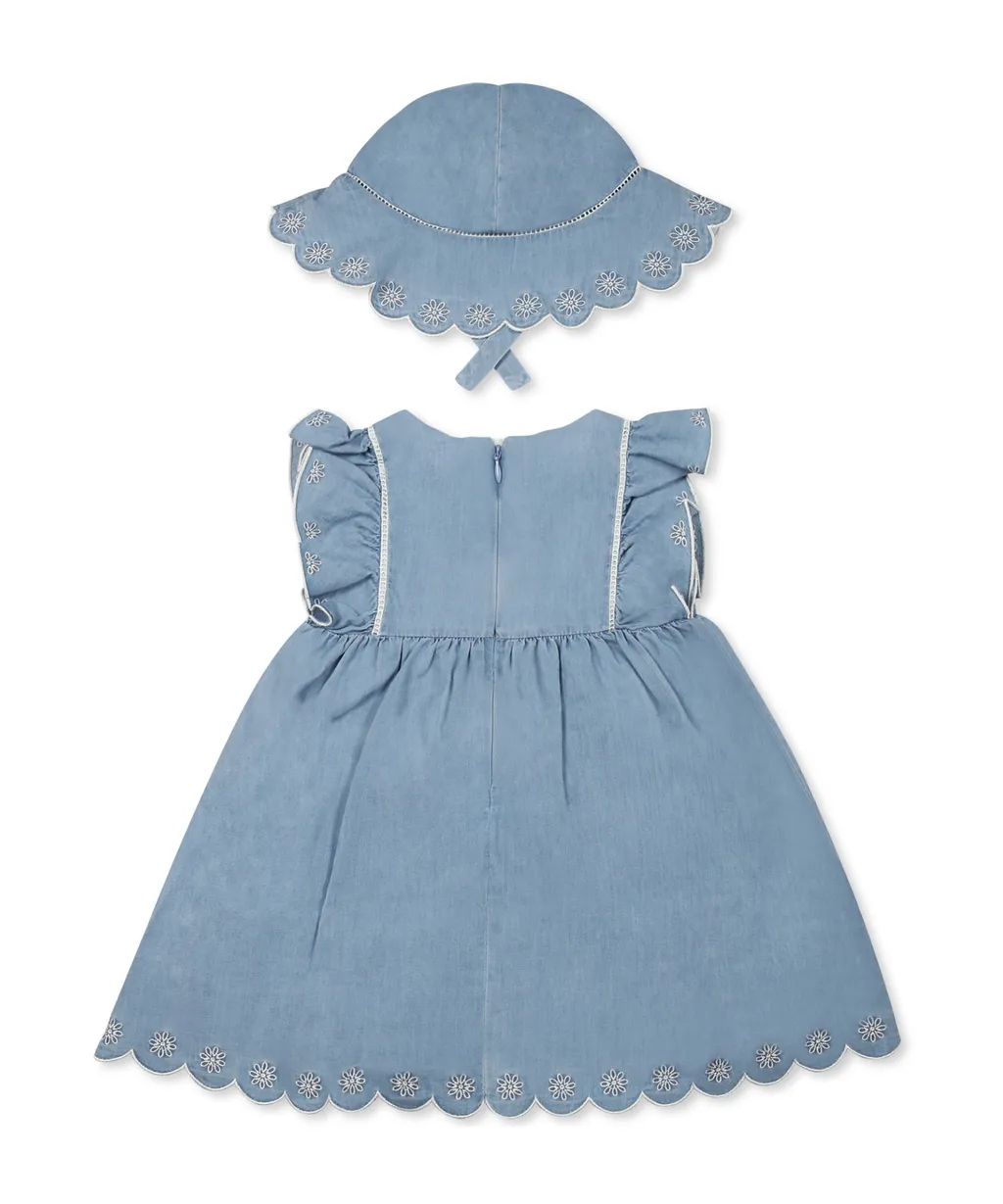 Sleeveless Dress And Hat Set