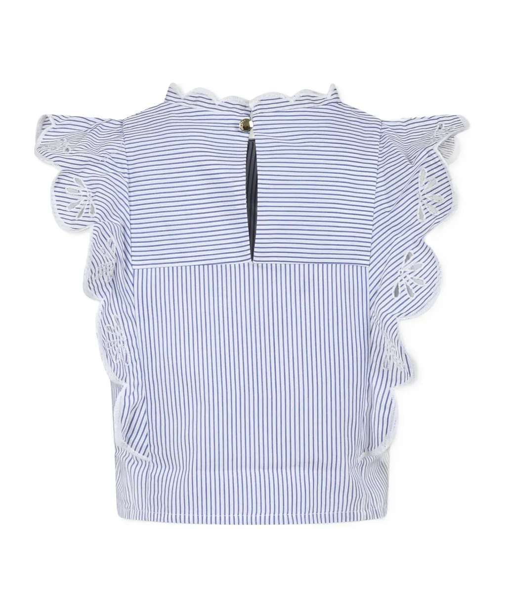 Ruffled Striped Blouse
