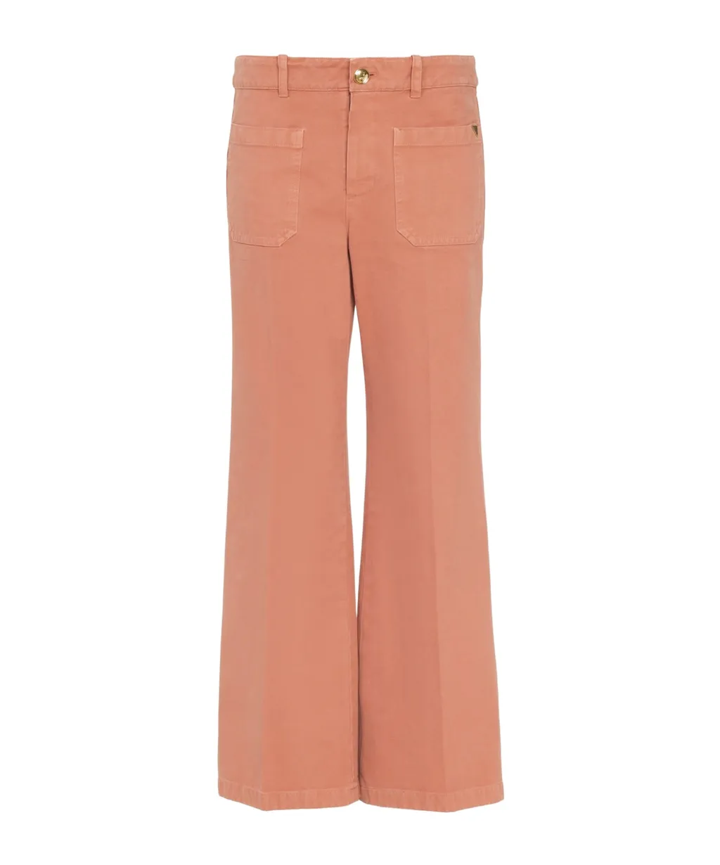 Cropped Bootcut Trousers