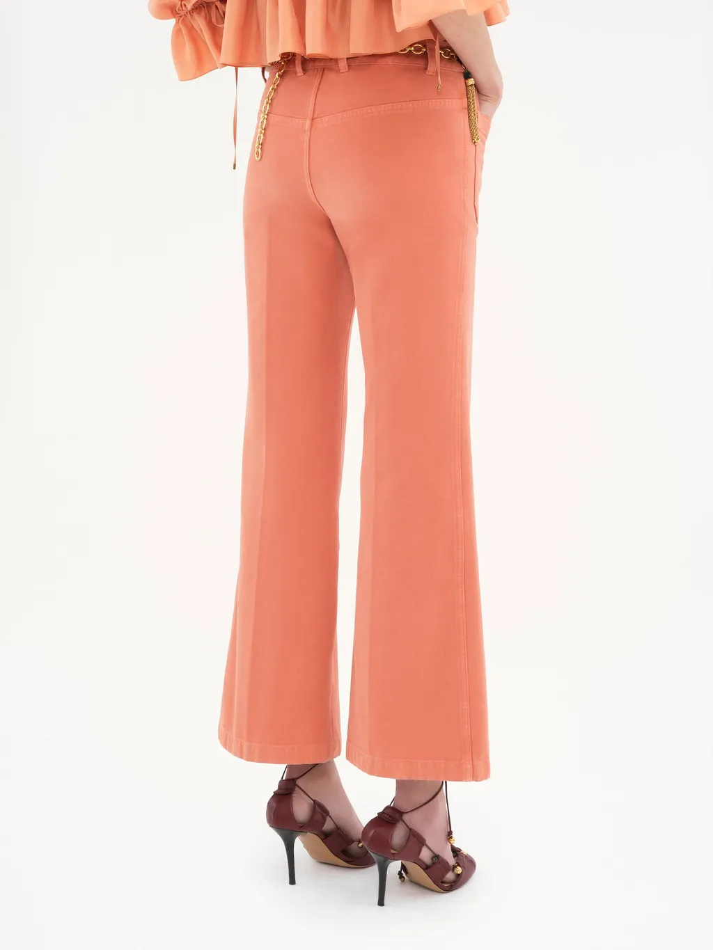 Cropped Bootcut Trousers