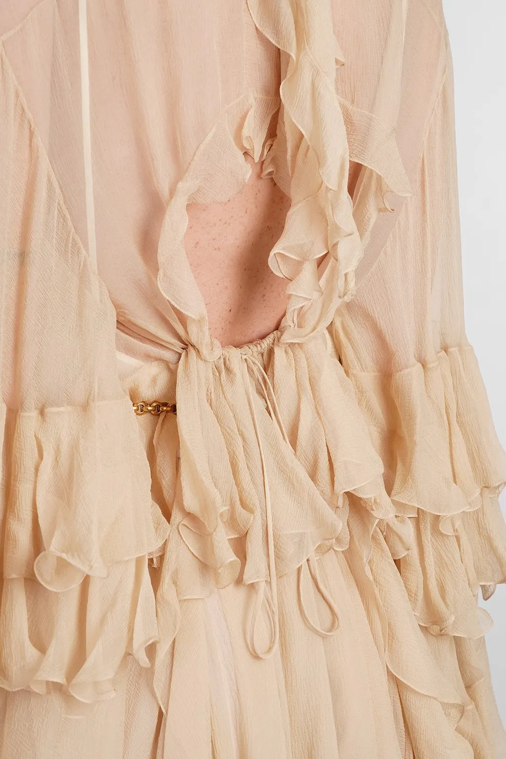 Semi-Sheer Ruched Dress