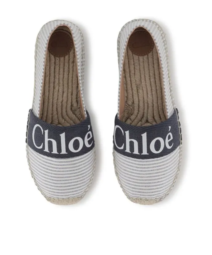 Logo Printed Slip-On Espadrilles