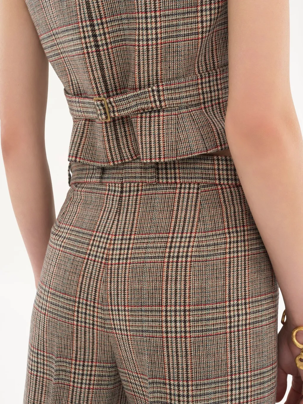 Plaid Wool Bell Bottoms