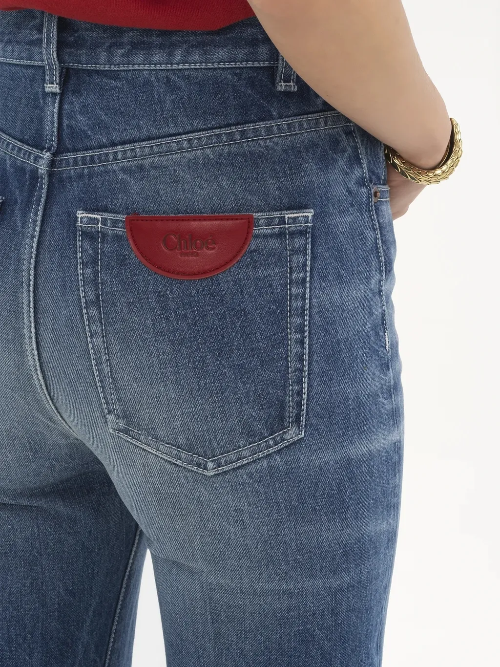 High-Waisted Bootcut Jeans