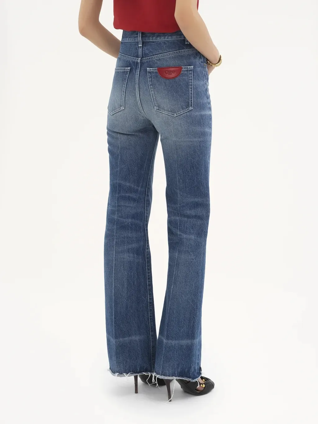 High-Waisted Bootcut Jeans